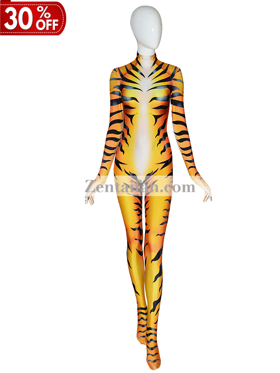 Animal Suit Sexy Fullbody Tiger Suit Animal Zentai