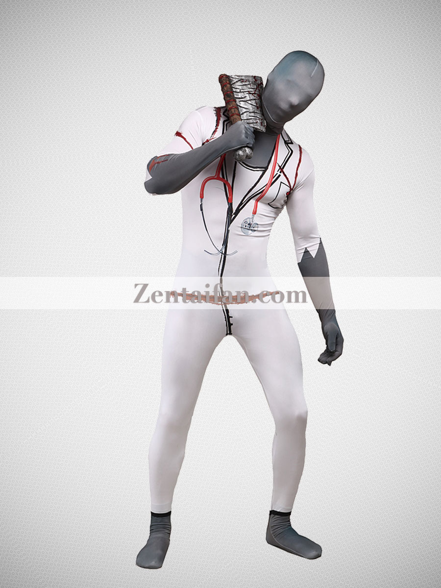 Bloody Doctor Mens Halloween Costume Scary Fullbody Suit