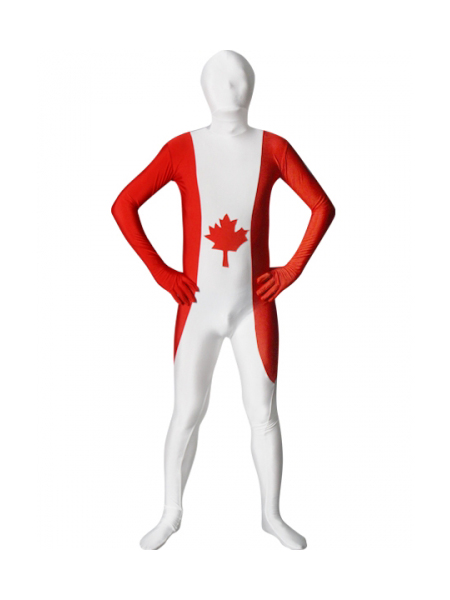 Canada Flag Lycra Spandex Full Body Zentai Suit