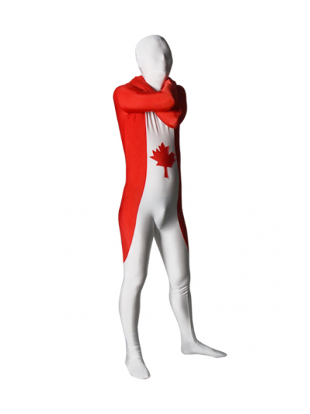 Canada Flag Lycra Spandex Full Body Zentai Suit