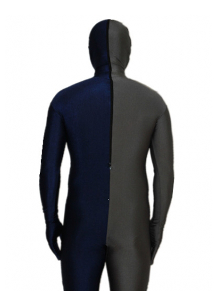 Navy Blue and Gray Tight Lycra Spandex Zentai Suits