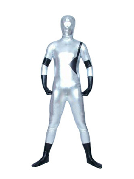 Silver Surfer Superhero Shiny Metallic Tight Zentai Suit