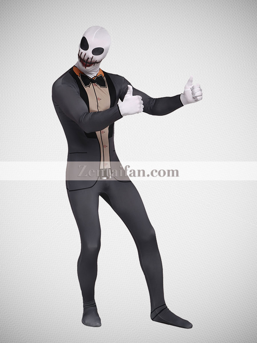 Skeleton Halloween Zentai Suit Scary Skull Business Suit