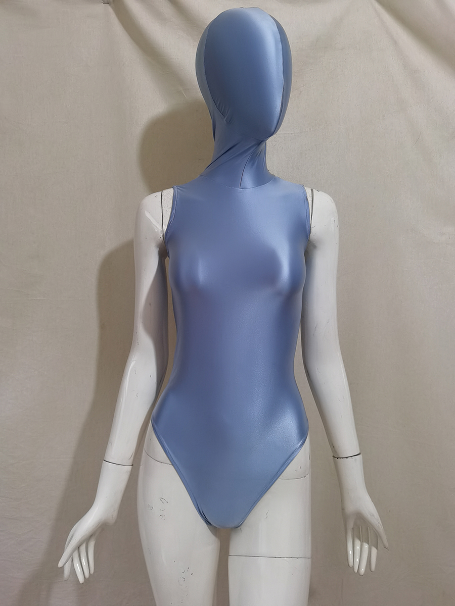 New Shiny Spandex Unisex Woman One Piece Leotard Bodysuit