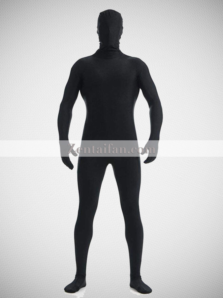 Black Lycra Spandex Zentai Fullbody Suit