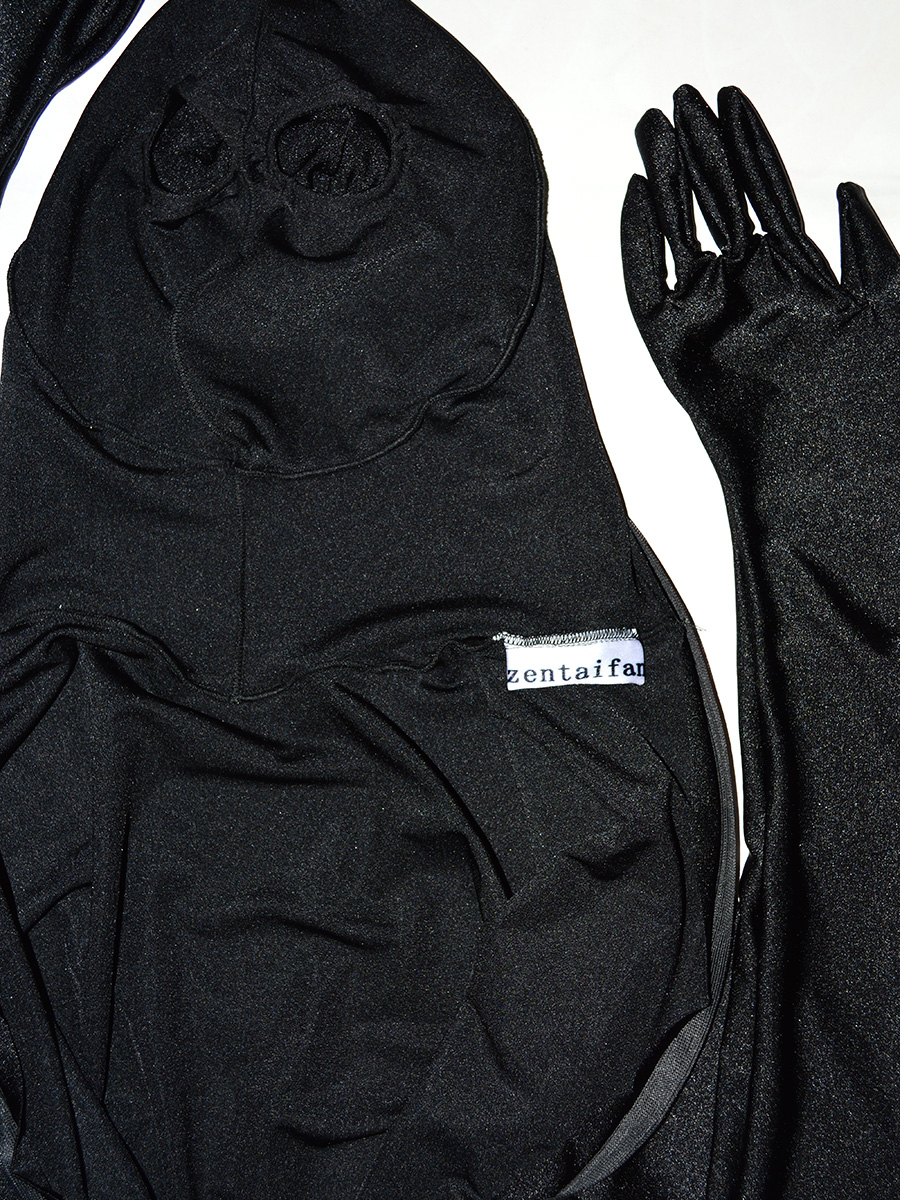 Black upgraded Spandex Full Body Zentai suit
