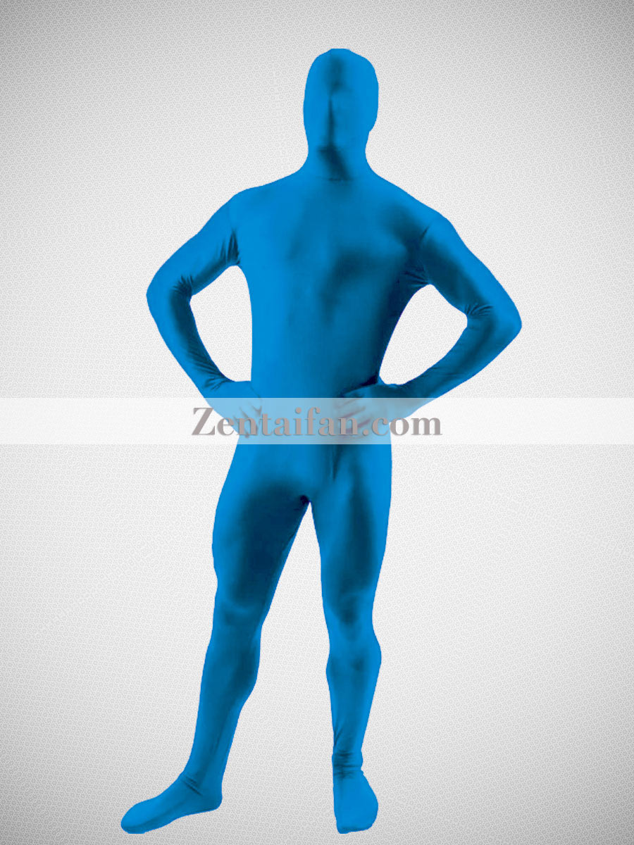 Blue Lycra Spandex zentai Fullbody Suit