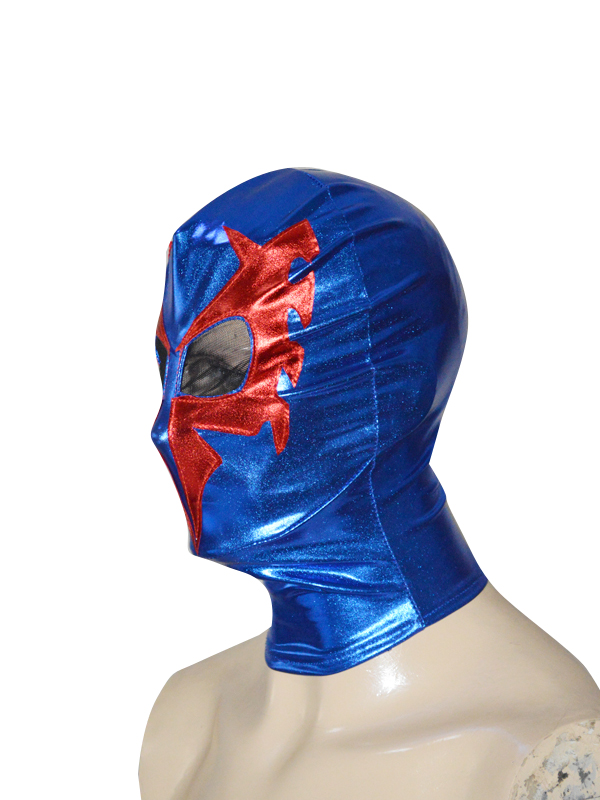 Blue & Red Spider-man 2099 Shiny Metallic Superhero Hood