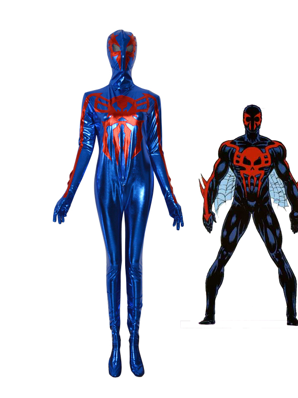 Blue Shiny Metallic Spider-man 2099 Costume