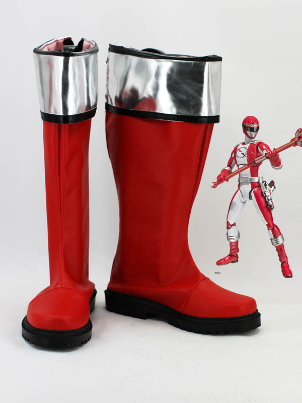 Bouken Red Boukenger Power Ranger Superhero Boots