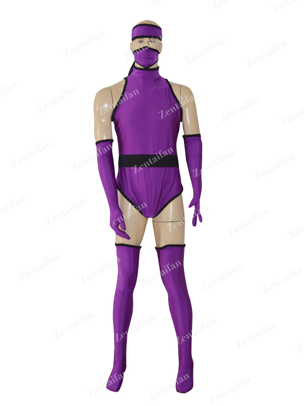 Custom Black & Purple Ninja Spandex Suit
