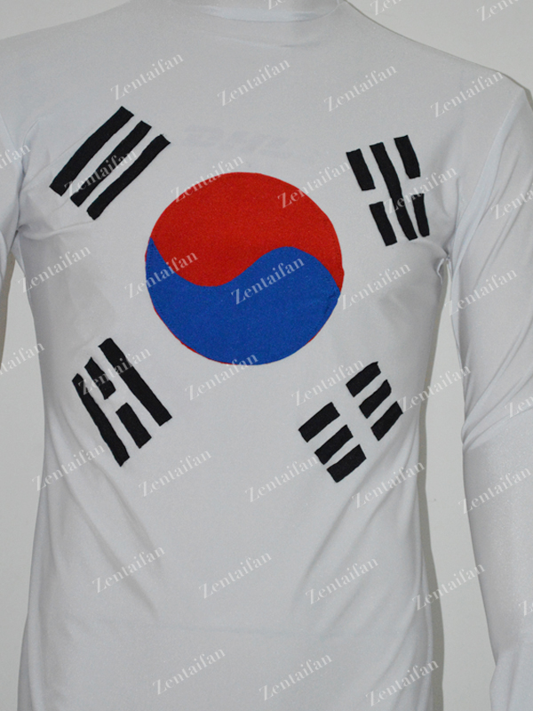 Custom Korea Flag Spandex Fullbody Zentai Suit