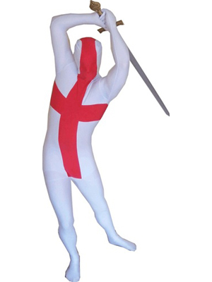 England Flag White Red zentai suit
