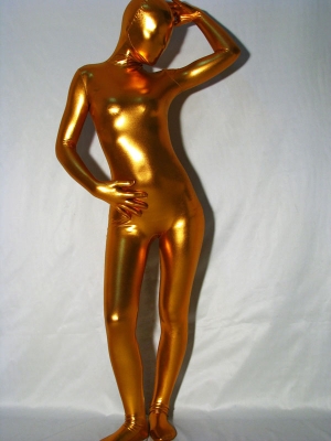 Golden Shiny Metallic Fullbody Zentai Suit