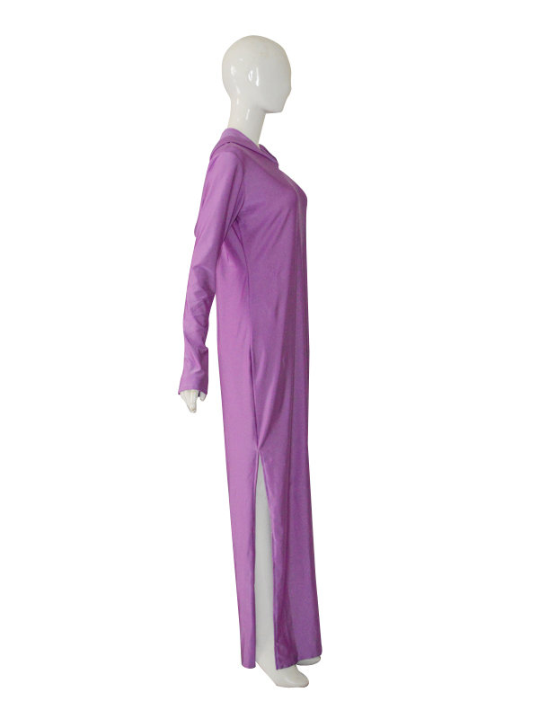 Light Purple Violet Long Gown with hood