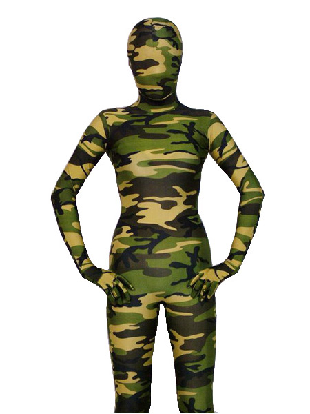 Lycra Spandex Camouflage Unisex Zentai Suit