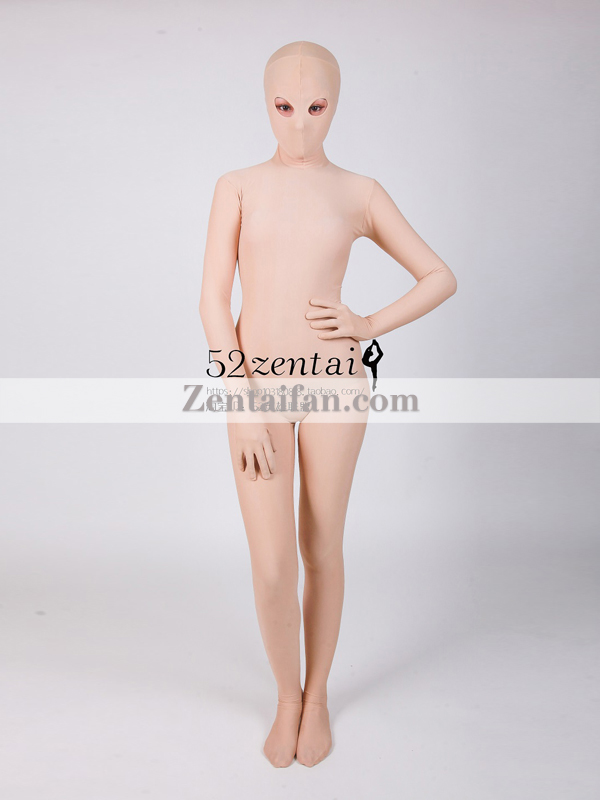 Open Eyes Flesh-color upgraded Spandex Full body Zentai suit