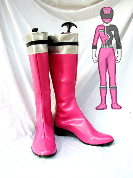Pink Special Police Dekaranger Power Rangers Boots