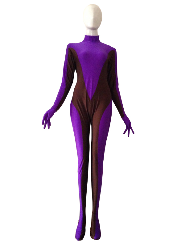 Purple & Brown Spandex Custom Superhero Costume