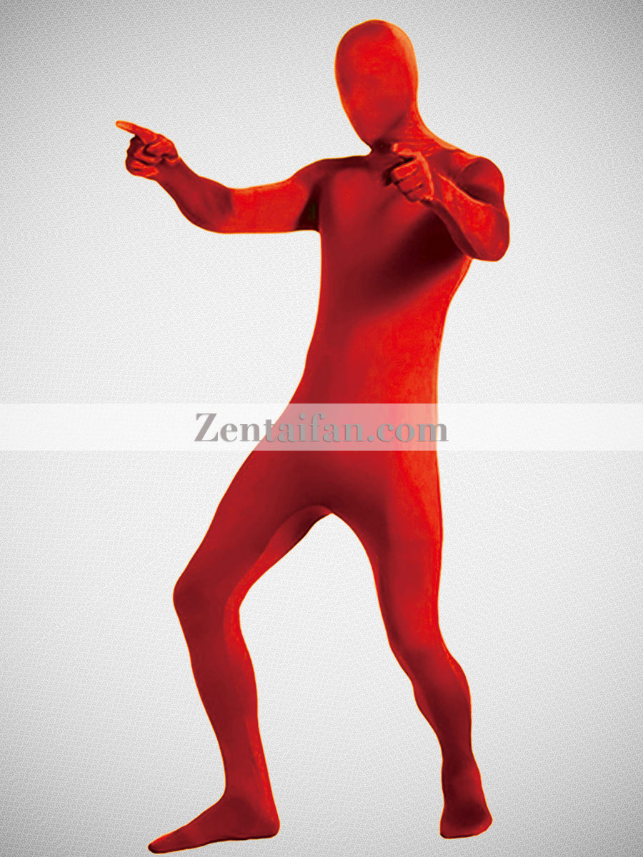 Red Lycra Spandex Zentai Fullbody Suit