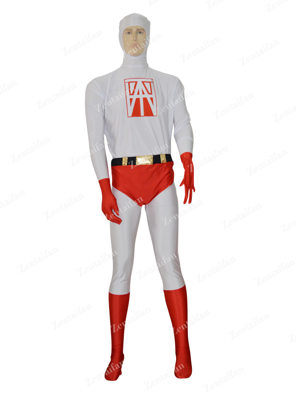 Red & White Custom Printing Logo Strong Zentai Suit [MZS093] - $52.69 ...