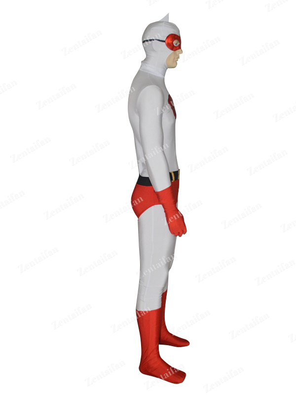 Red & White Spandex Custom Superhero Costume