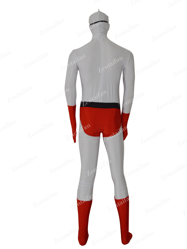 Red & White Spandex Custom Superhero Costume