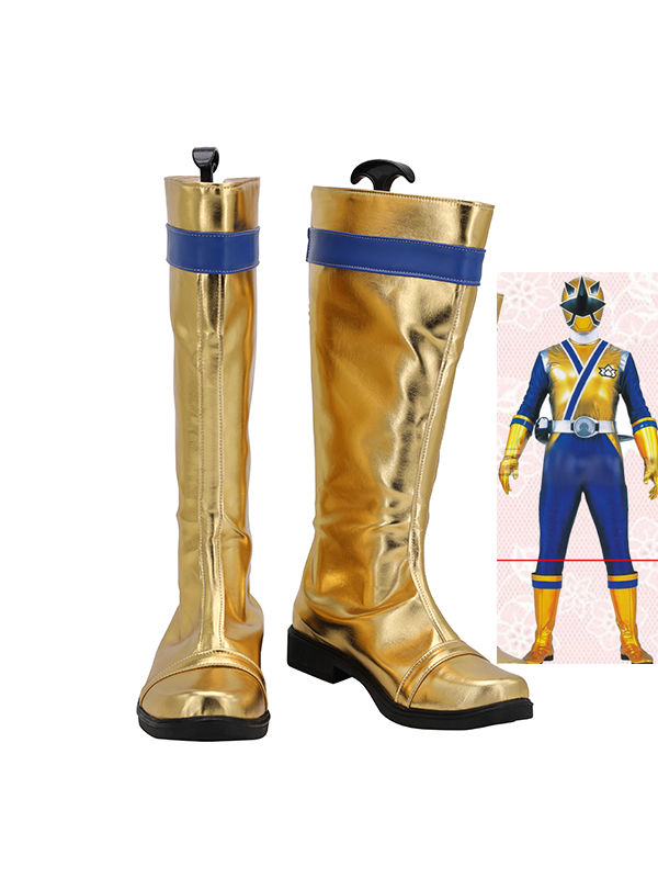 Shinkenger Power Ranger Gold Superhero Boots