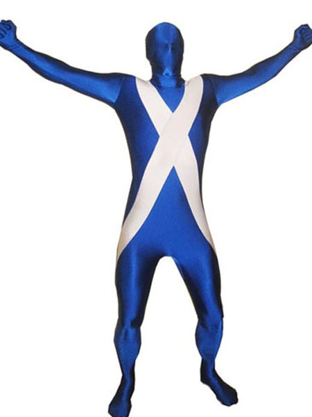 Unisex Lycra Pattern Of Scotland Flag Zentai Suit