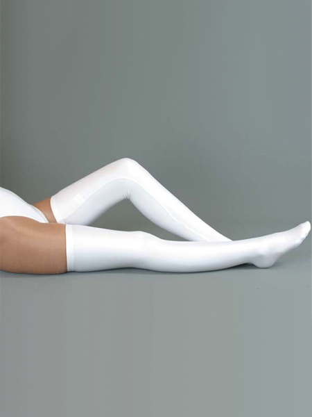 White lycra spandex Stockings