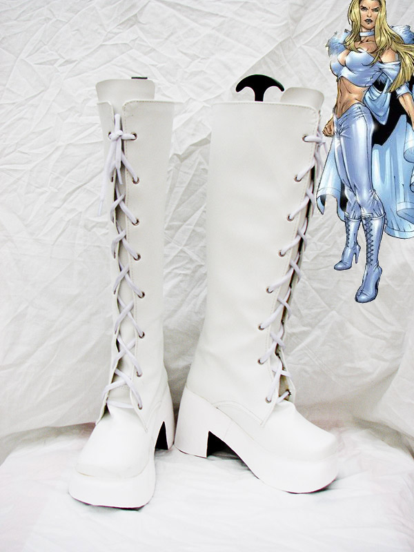 X-Men Emma Frost White Cosplay Boots