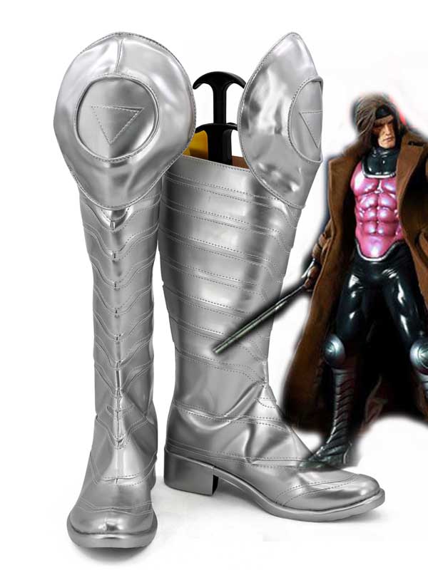 X-men Gambit Sliver Mens Cosplay Boots