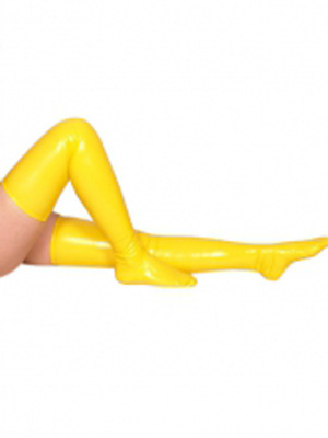 Yellow PVC Sexy Stockings